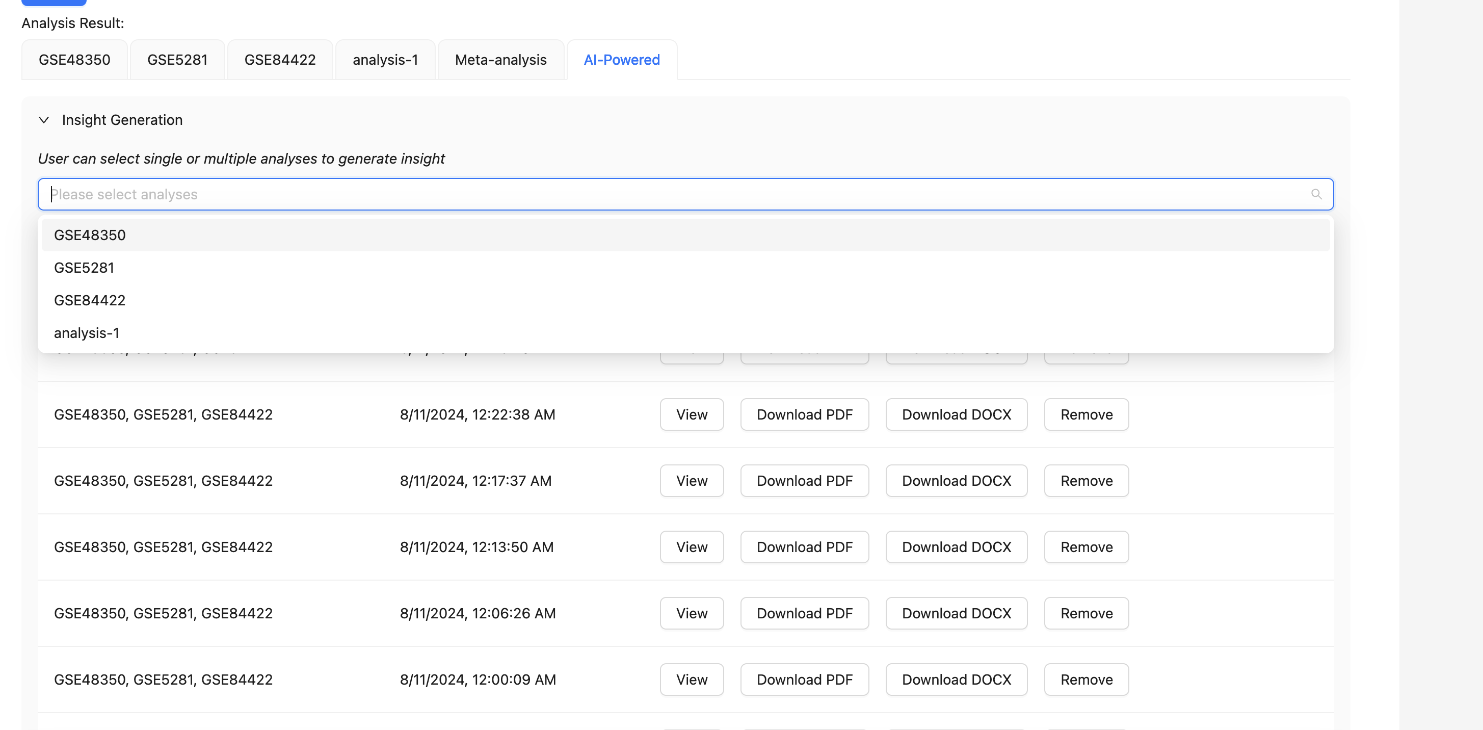 AI Interpretation Selection AI Interpretation Selection