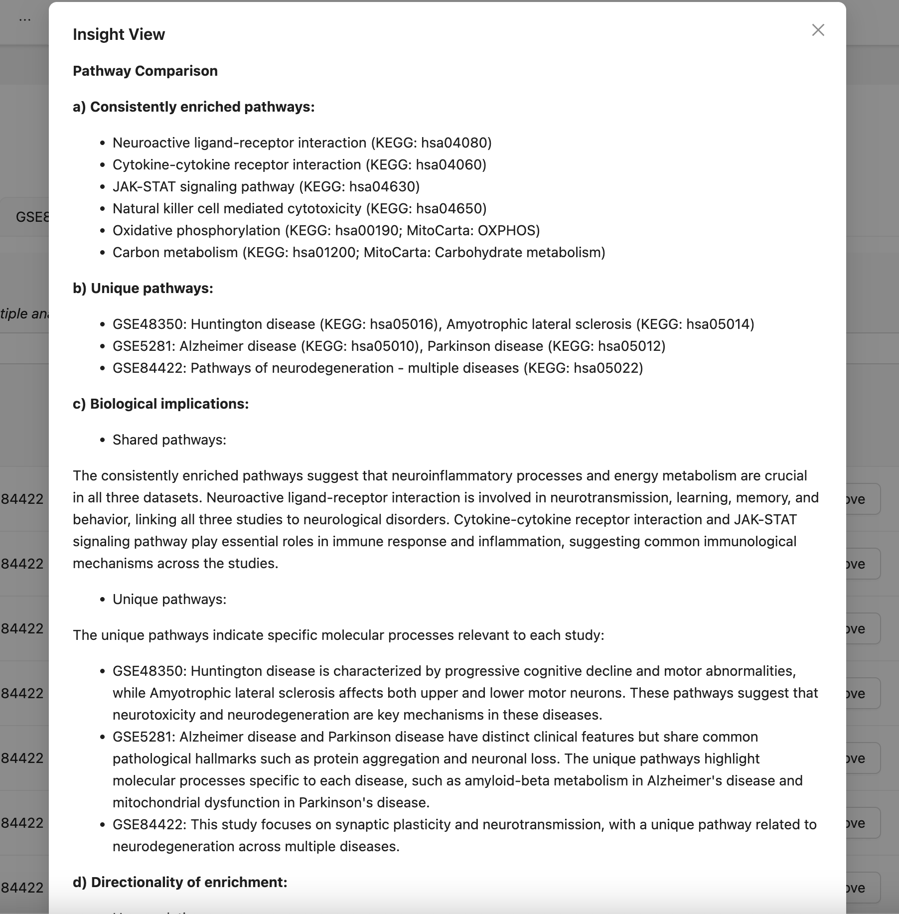View results interpretation View results interpretation